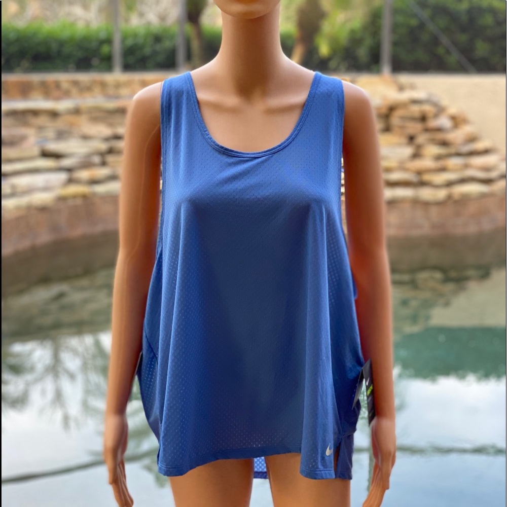 Nike Breathe Miler Tank XXL Blue